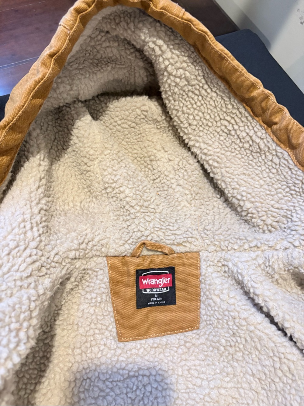 Wrangler Hooded Field Jacket in Camel - Picture 10 of 10